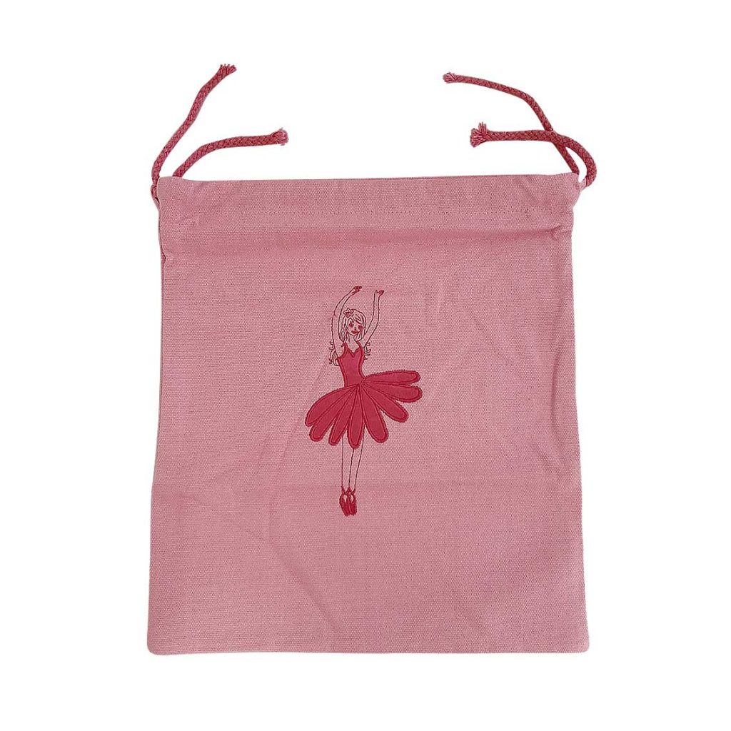 Ballerina Canvas String Bag – Pink