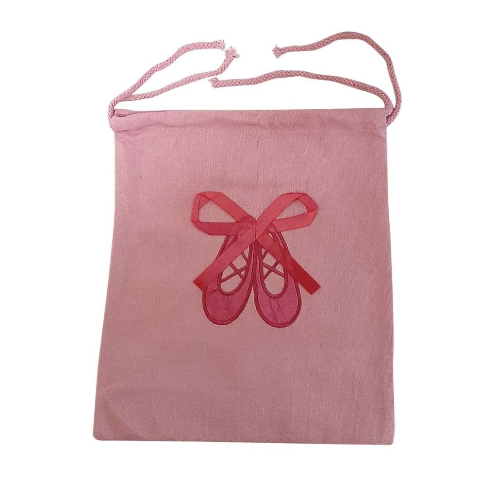 Ballet Shoe Canvas String Bag – Pink