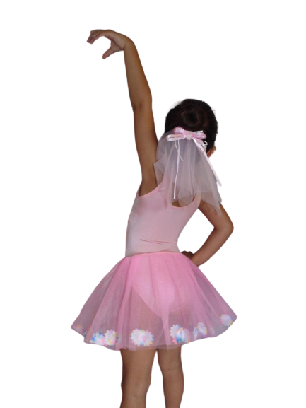 Tutu dress with chiffon hair accessory
