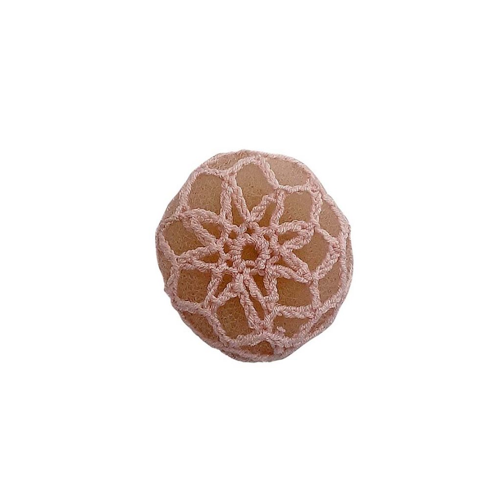 Crochet Bun Cover – Pink