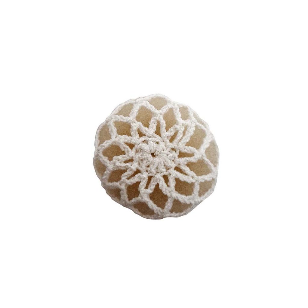 Crochet Bun Cover – White