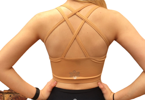 Activewear 4 String Strappy Back Top – nude