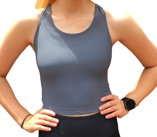 Activewear Racer Back Top Extra Length – front view