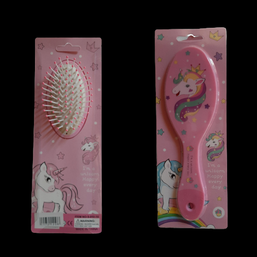 Hair Brush with unicorn on it